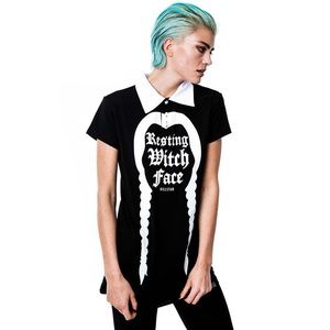 Killstar Resting Witch Face Shirt NWOT